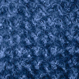 Navy Blue Minky Rosebud Fabric