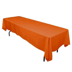 Orange 100% Polyester Rectangular Tablecloth 60" x 126"