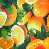 Orange Fruit Poly Cotton Fabric