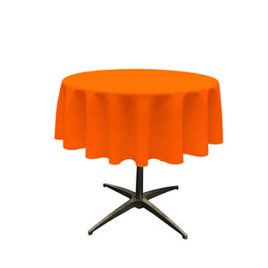 51" Orange Polyester Round Tablecloth