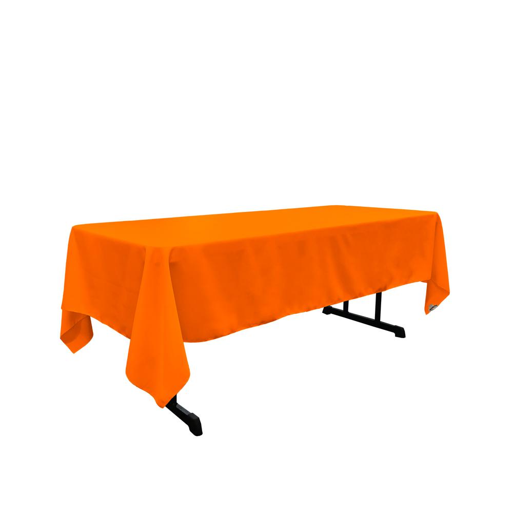 Orange 100% Polyester Rectangular Tablecloth 60 x 108"