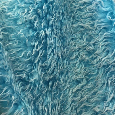 Turquoise Java Frosted Mongolian Faux Fur Fabric