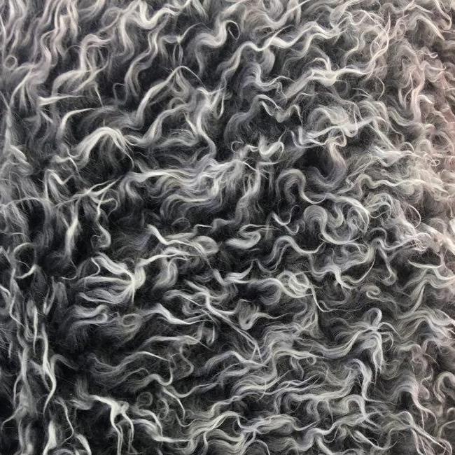 Black Java Frosted Mongolian Faux Fur Fabric