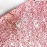 Pink Floral Metallic Sequin Lace
