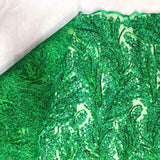 Green Floral Metallic Sequin Lace