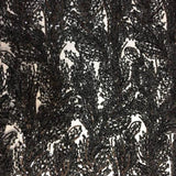 Black Floral Metallic Sequin Lace