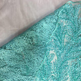 Mint Floral Metallic Sequin Lace