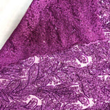 Magenta Floral Metallic Sequin Lace