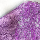 Lavender Floral Metallic Sequin Lace