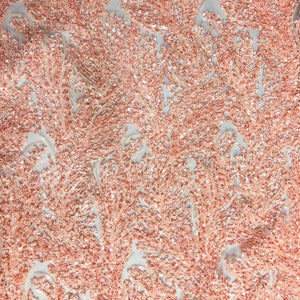 Blush Floral Metallic Sequin Lace