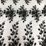 Black 3D Floral Lace Fabric