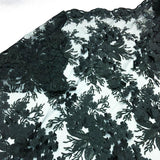 Black 3D Flower lace Fabric