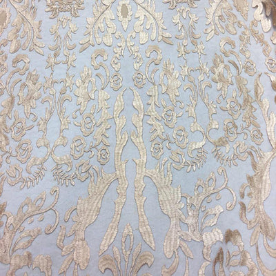 Champagne Vanity Flare Sheer Lace Dress Fabric