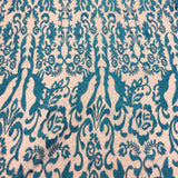 Teal Vanity Flare Sheer Lace Dress Fabric