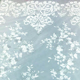 White Motif Lace Fabric