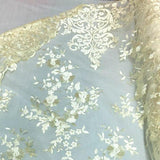 Ivory Motif Lace Fabric