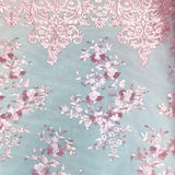 Coral Motif Lace Fabric