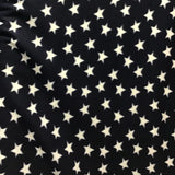 White Stars On Navy Anti Pill Fleece Fabric