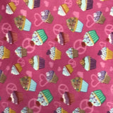 Sweet Cupcakes and Peace Sign Anti Pill Fleece Fabric