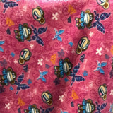 Monkey on Pink Fleece Fabric