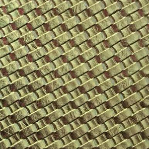 Gold Basket Weave Upholstery Vinyl Fabric