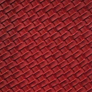 Red Basket Weave Upholstery Vinyl Fabric