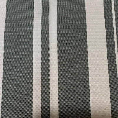 Gray Multi Stripe Canvas Waterproof Outdoor Fabric