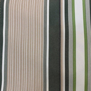 Green Multi Stripe Canvas Waterproof Outdoor Fabric