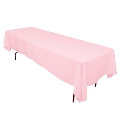 Pink 100% Polyester Rectangular Tablecloth 60