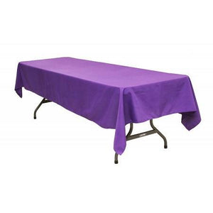 Purple 100% Polyester Rectangular Tablecloth 60" x 126"