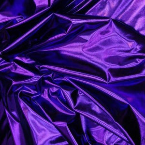 Purple Spandex Lame Foil Stretch Metallic Fabric / 50 Yards Roll