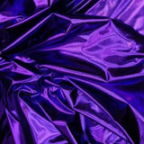 Purple Spandex Lame Foil Stretch Metallic Fabric / 50 Yards Roll