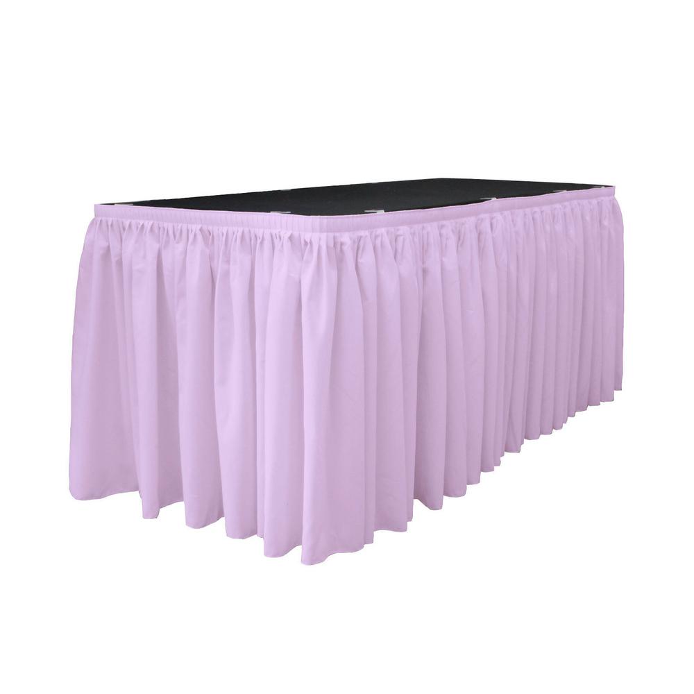 14 Ft. x 29 in. Lilac Accordion Pleat Polyester Table Skirt
