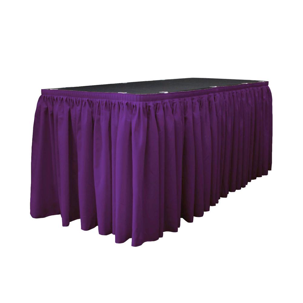 14 Ft. x 29 in. Purple Accordion Pleat Polyester Table Skirt