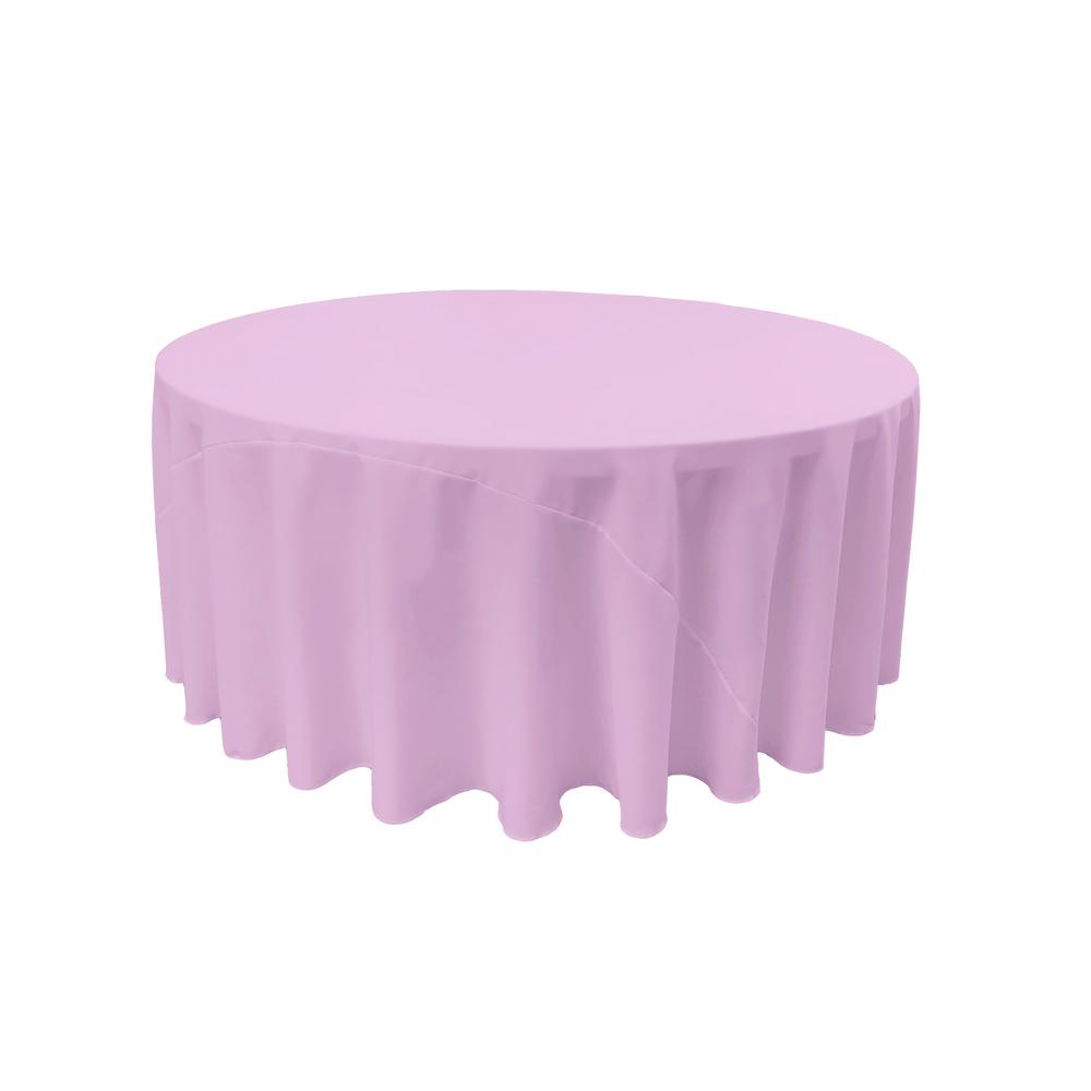 Lilac 100% Polyester Round Tablecloth 108"
