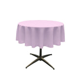 51" Lilac Polyester Round Tablecloth