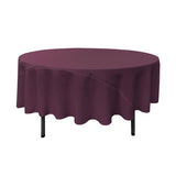 90" Eggplant Polyester Round Tablecloth