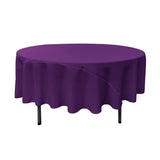 90" Purple Polyester Round Tablecloth