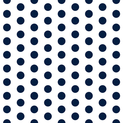 1/4" inches Navy on white Dots Poly Cotton Fabric