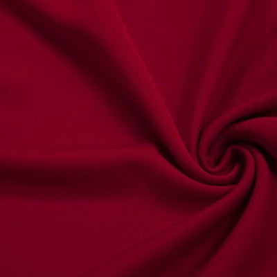 Red Solid Stretch Scuba Double Knit Fabric / 50 Yards Roll