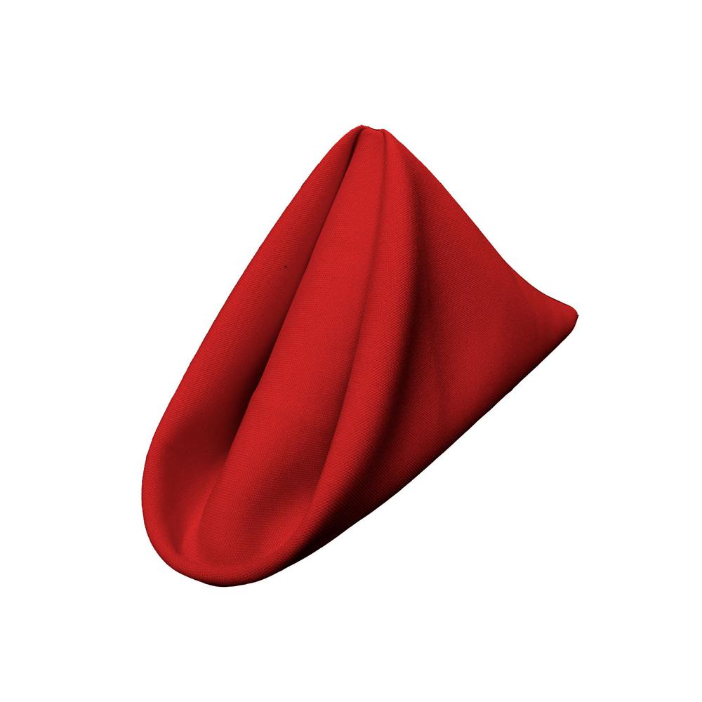(12 / Pack) Red 18" Polyester Napkin