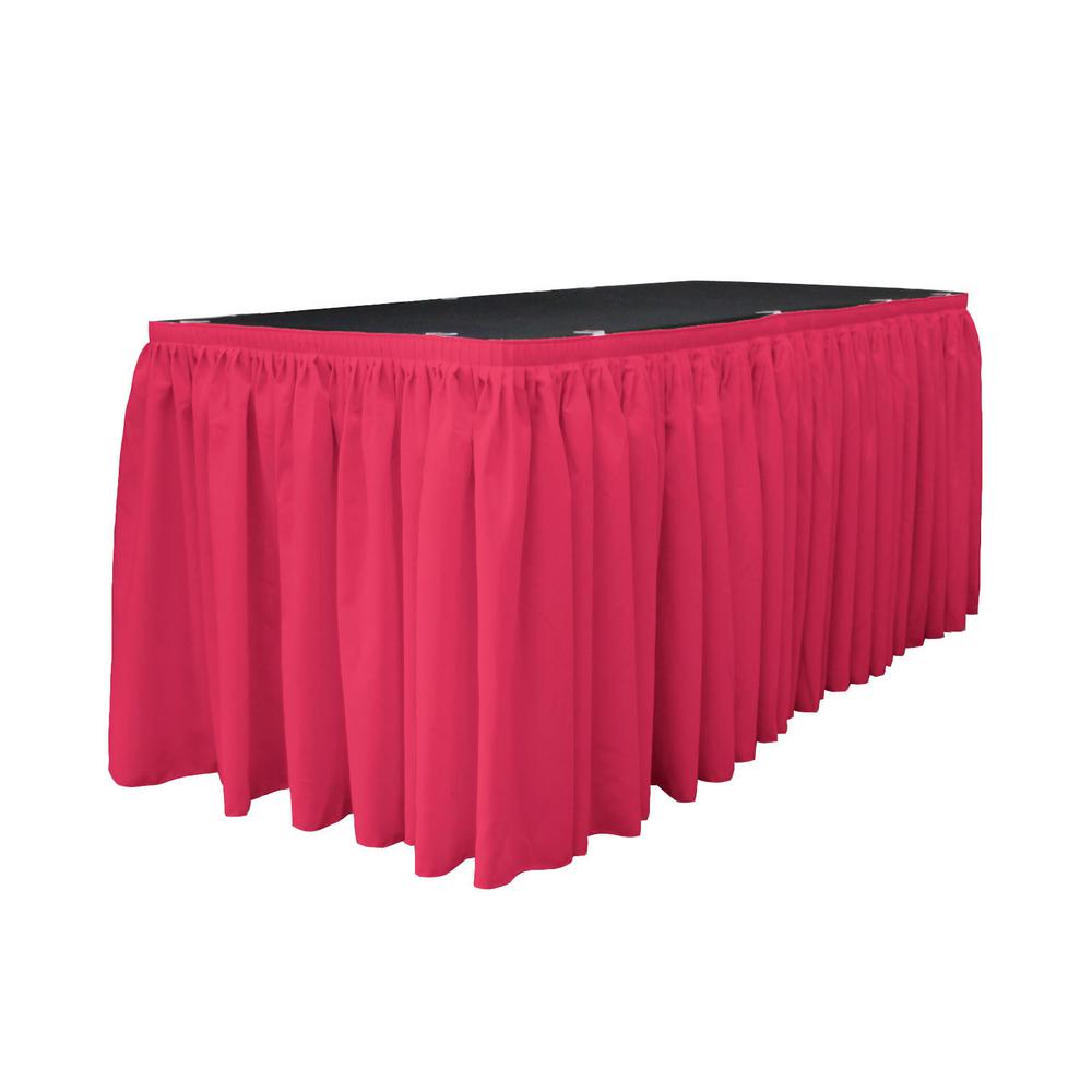 14 Ft. x 29 in. Fuchsia Accordion Pleat Polyester Table Skirt