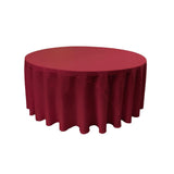 Cranberry 100% Polyester Round Tablecloth 132"