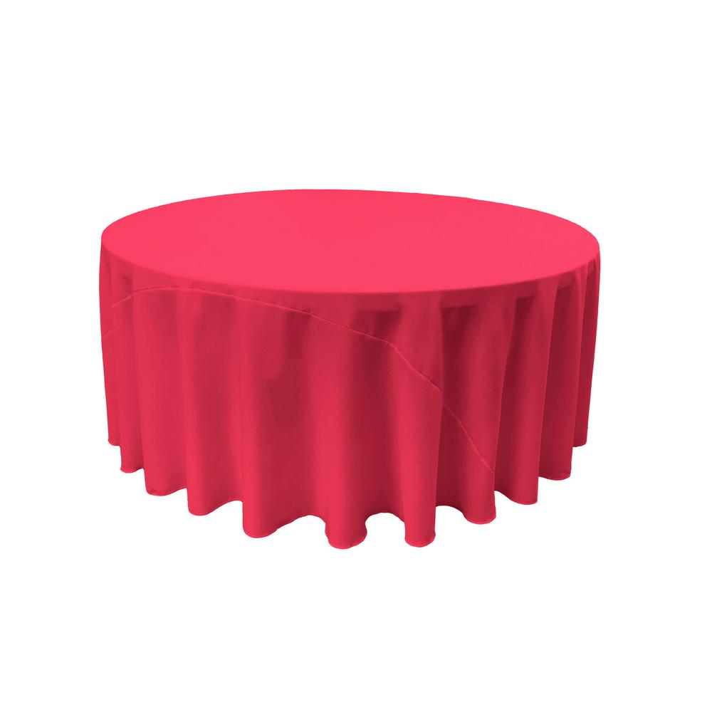 Fuschia 100% Polyester Round Tablecloth 108"