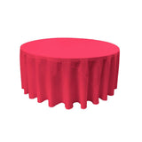 Fuschia 100% Polyester Round Tablecloth 132"