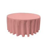 Dusty Rose 100% Polyester Round Tablecloth 120"