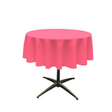 51" Hot Pink Polyester Round Tablecloth