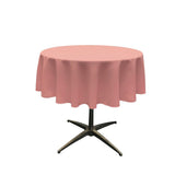 51" Dusty Rose Polyester Round Tablecloth