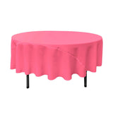 90" Hot Pink Polyester Round Tablecloth