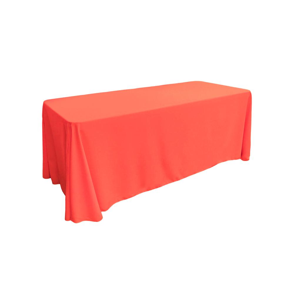 Coral 100% Polyester Rectangular Tablecloth 90" x 156"